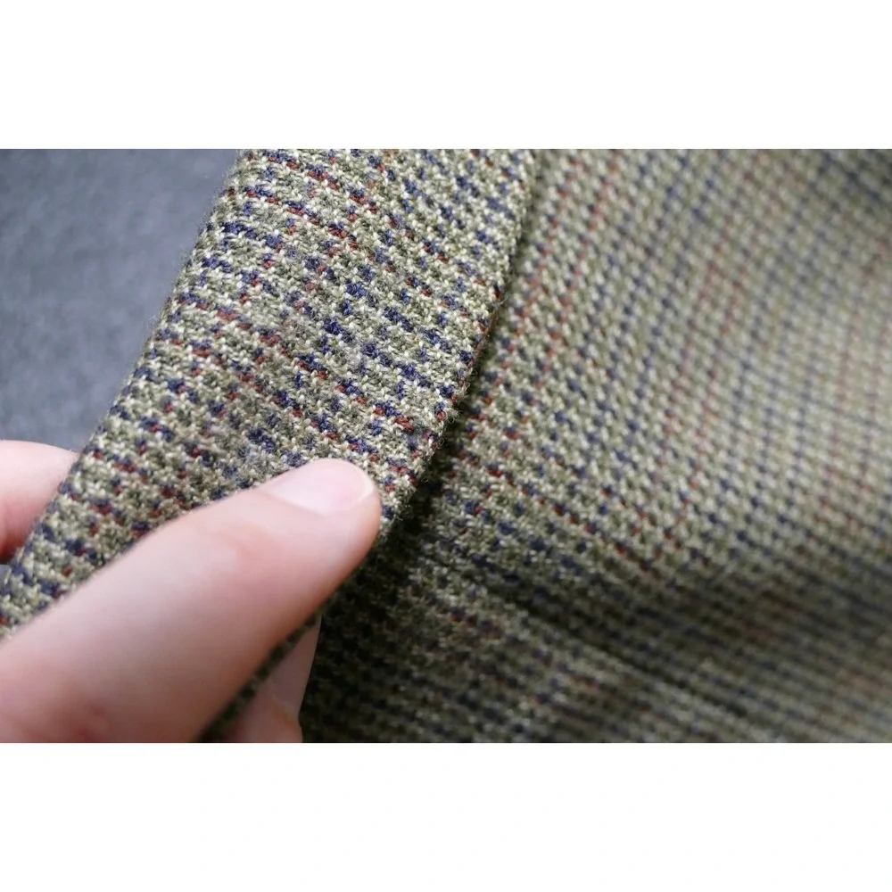 VTG Mens Ivy Style Hopsack Lambswool Sport Coat Size 46L Casual Preppy Academia